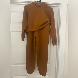 MADEWELL Women's Brown  Sweatpants Set